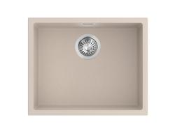 Pure.Sink Eternal Quartz Beige -pesuallas 50 x 40 cm, taso- ja alakaappiasennus, automaattisella ruostumattomasta teräksestä valmistetulla tulpalla