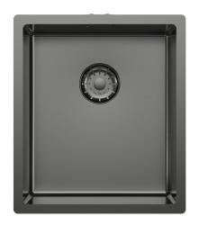 Pure.Sink Comfort PVD-pinnoitettu Gun Metal -pesuallas 34 x 40 cm, upotettava, tasoasennettava ja päälleasennettava, PCM3440-61