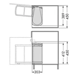 Vuilnisbak Hailo uno 3418.00