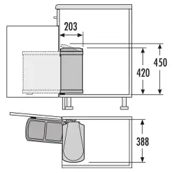 Jätepönttö Hailo duo 3416.10