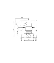 Huber Croisette Upotettu Sulkuventtiili Kromi CS00031021