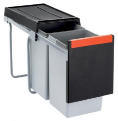 Franke Cube 30 sisäänrakennettu jätteidenkäsittelyjärjestelmä käsikäyttöinen keittiöroskis 2 x 15L 134.0039.553