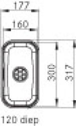 Franke keukenspoelbak Largo LAX 110.16 onderbouw 1120157551