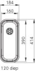 Franke- spoelbak Largo LAX 110.16D alakaappi 1120157550