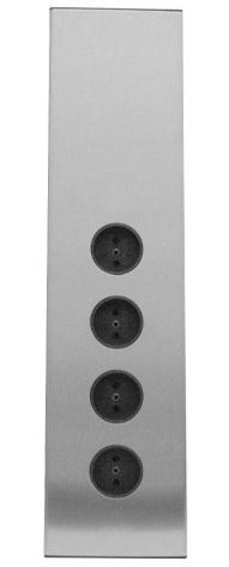 Indux Corner Еnergiezuil, jossa on 4 pistorasiaa, maadoitettu, ruostumaton teräs 756