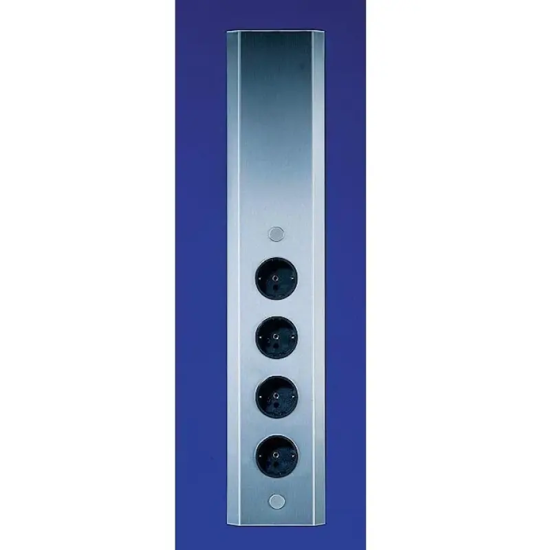 Thebo plug with 4 sockets, stainless steel, VST 3006