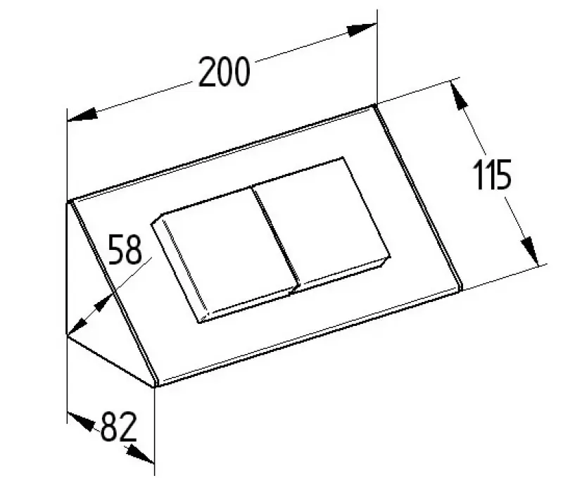 Power socket with 2 outlets with hinged covers, earthed ST3900ST