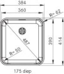 Franke keukenspoelbak Largo LAX 110.36, onderbouw 1220157548